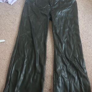 Black Faux Leather Pants